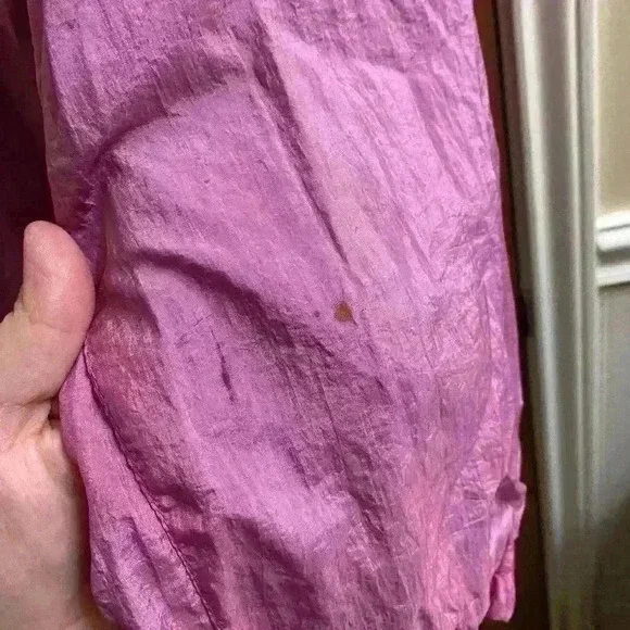 Vintage 90s Natural Sport Colorbock Windbreaker Pink and Purple Size L - Picture 13 of 16